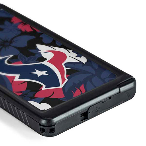 NFL Houston Texans Tropical Print Galaxy S24 Ultra Waterproof Case