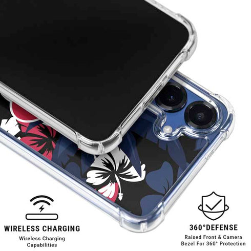 NFL Houston Texans Tropical Print Galaxy S25 Plus Clear Case