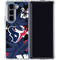 NFL Houston Texans Tropical Print Galaxy Z Fold5 5G Clear Case