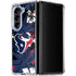 NFL Houston Texans Tropical Print Galaxy Z Fold5 5G Clear Case
