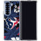 NFL Houston Texans Tropical Print Galaxy Z Fold6 Clear Case