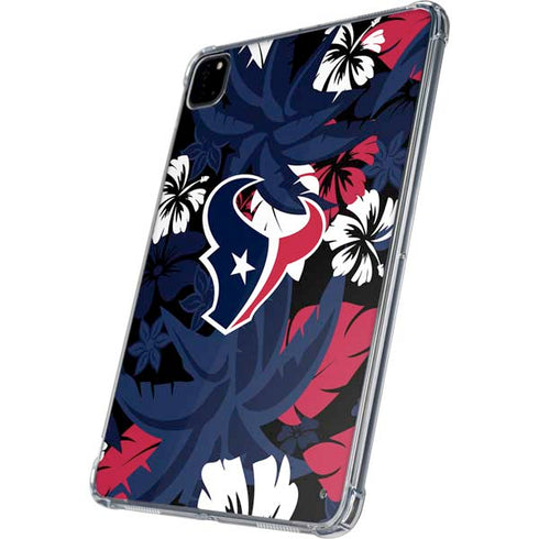 NFL Houston Texans Tropical Print iPad Pro 11in (2024) Clear Case