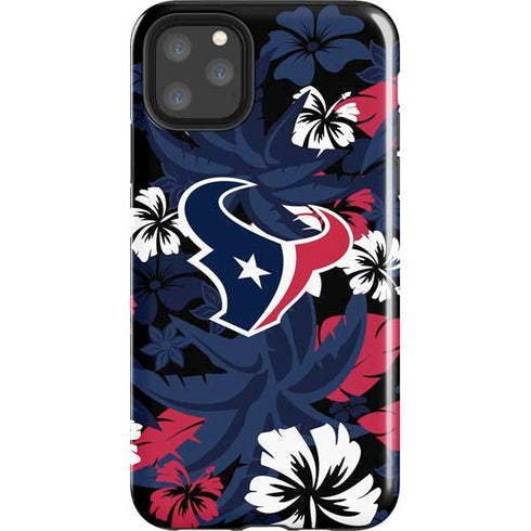 NFL Houston Texans Tropical Print iPhone Cases