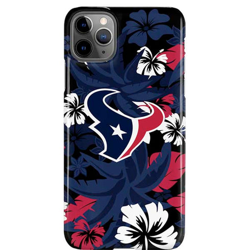 NFL Houston Texans Tropical Print iPhone Cases