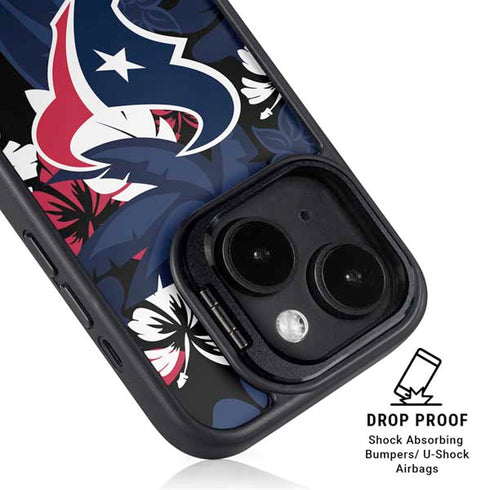 NFL Houston Texans Tropical Print iPhone 13 Kickstand Case