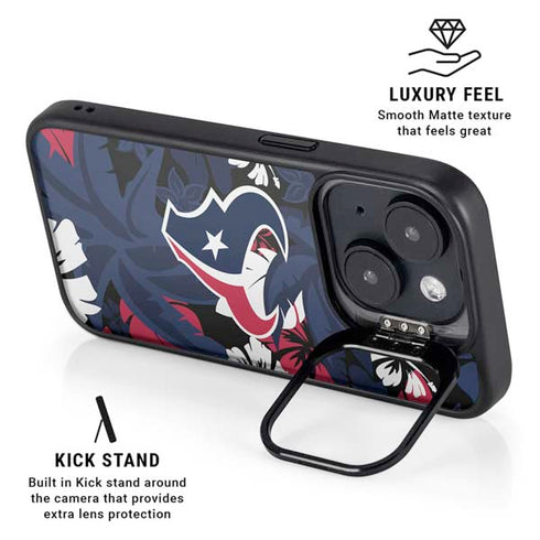 NFL Houston Texans Tropical Print iPhone 14 Kickstand Case