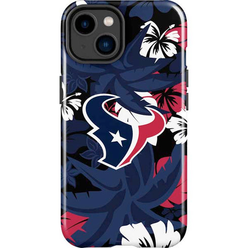 NFL Houston Texans Tropical Print iPhone 15 Impact Case