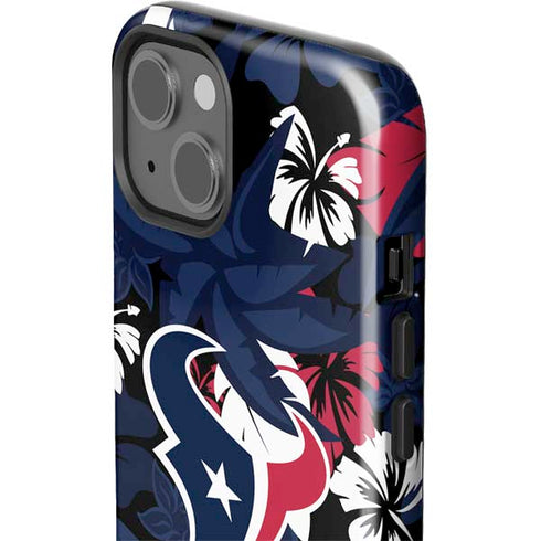 NFL Houston Texans Tropical Print iPhone 15 Impact Case