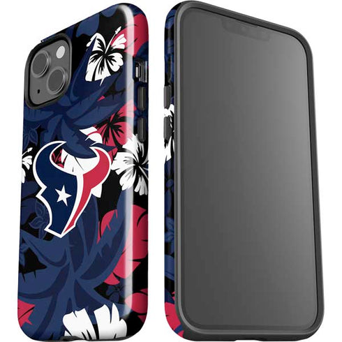 NFL Houston Texans Tropical Print iPhone 15 Impact Case