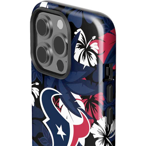 NFL Houston Texans Tropical Print iPhone 15 Pro Impact Case