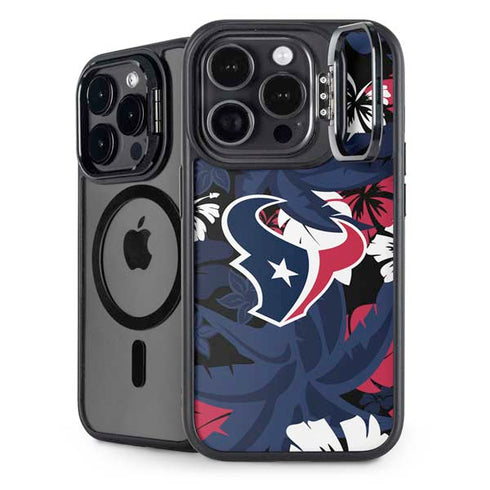 NFL Houston Texans Tropical Print iPhone 15 Pro Kickstand Case