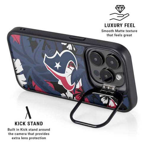 NFL Houston Texans Tropical Print iPhone 15 Pro Max Kickstand Case