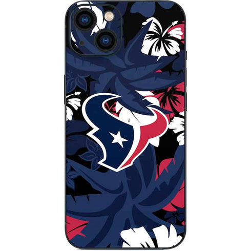 NFL Houston Texans Tropical Print iPhone 15 Skin