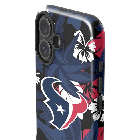 NFL Houston Texans Tropical Print iPhone 16 Impact Case
