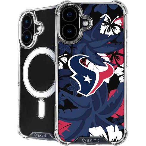 NFL Houston Texans Tropical Print iPhone 16 MagSafe Case