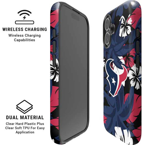 NFL Houston Texans Tropical Print iPhone 16 Magsafe Impact Case