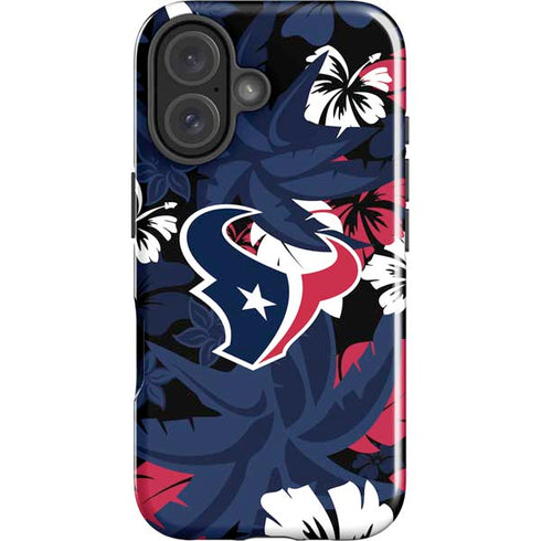 NFL Houston Texans Tropical Print iPhone 16 Plus Impact Case