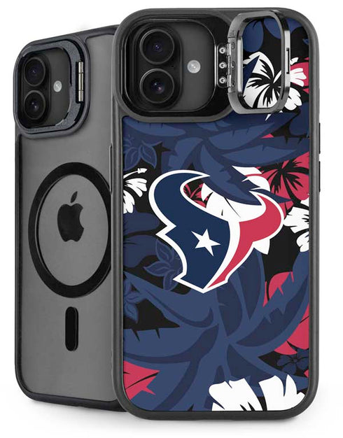 NFL Houston Texans Tropical Print iPhone 16 Plus Kickstand Case