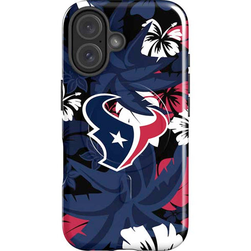 NFL Houston Texans Tropical Print iPhone 16 Plus Magsafe Impact Case