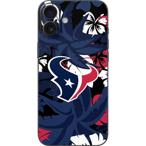 NFL Houston Texans Tropical Print iPhone 16 Plus Skin