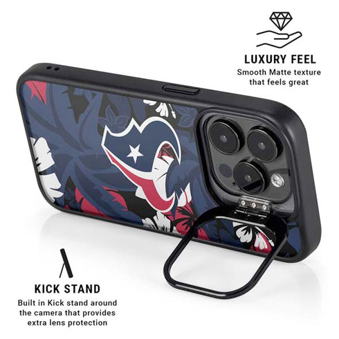 NFL Houston Texans Tropical Print iPhone 16 Pro Kickstand Case