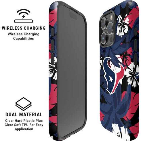 NFL Houston Texans Tropical Print iPhone 16 Pro Magsafe Impact Case