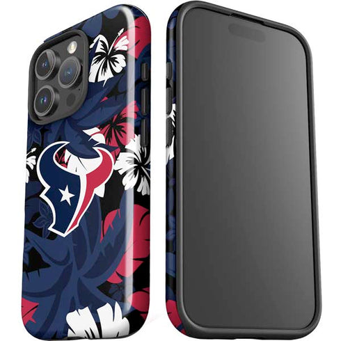 NFL Houston Texans Tropical Print iPhone 16 Pro Max Impact Case
