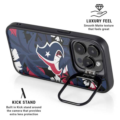 NFL Houston Texans Tropical Print iPhone 16 Pro Max Kickstand Case