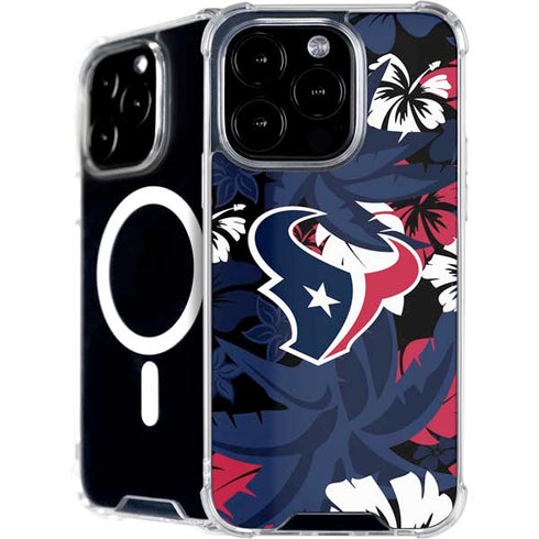 NFL Houston Texans Tropical Print iPhone 16 Pro Max MagSafe Case