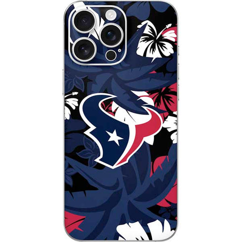 NFL Houston Texans Tropical Print iPhone 16 Pro Max Skin