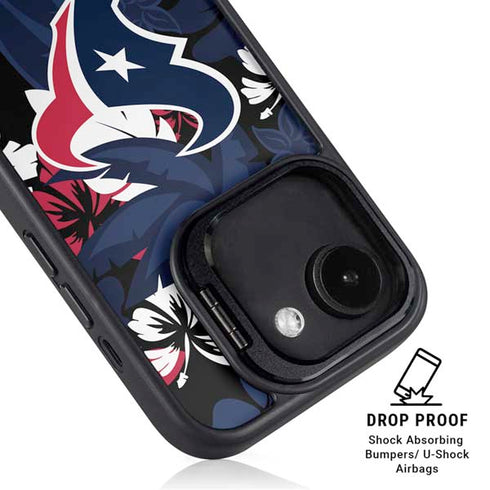 NFL Houston Texans Tropical Print iPhone 16e Kickstand Case