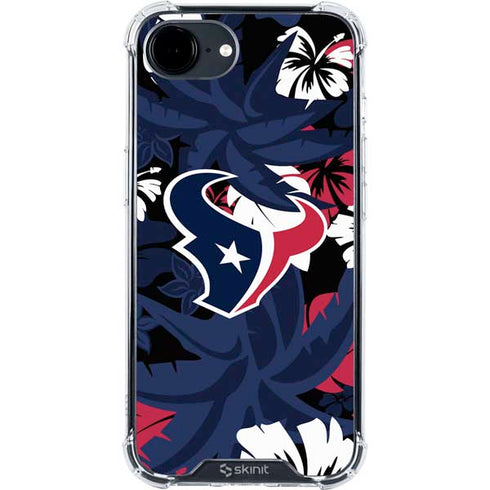 NFL Houston Texans Tropical Print iPhone 16e Clear Case