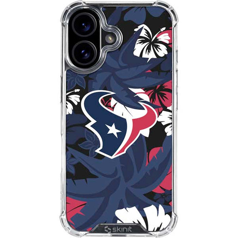 NFL Houston Texans Tropical Print iPhone 17 Clear Case