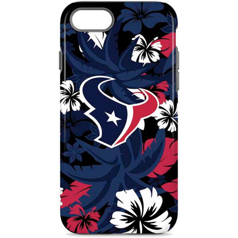 NFL Houston Texans Tropical Print iPhone Cases