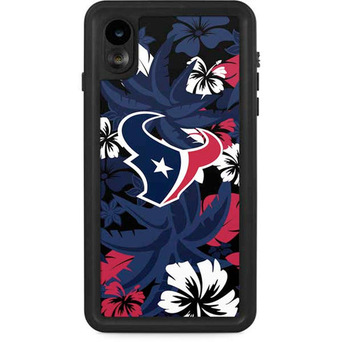 NFL Houston Texans Tropical Print iPhone Cases