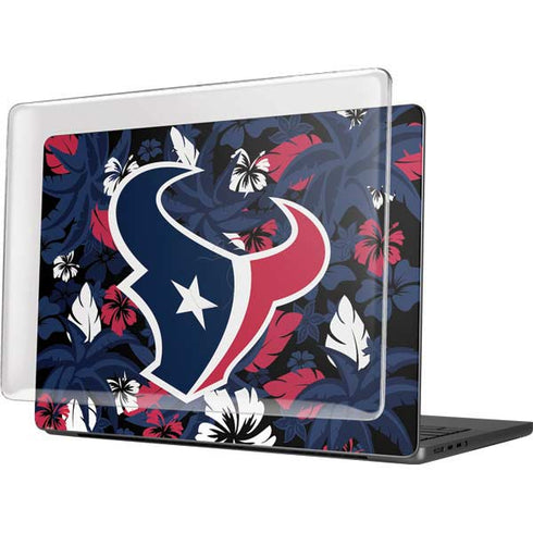 NFL Houston Texans Tropical Print MacBook Pro 14in (2021-24) Case plus Skin