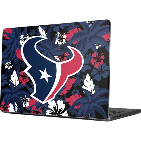 NFL Houston Texans Tropical Print Apple MacBook Pro 14-inch Skin