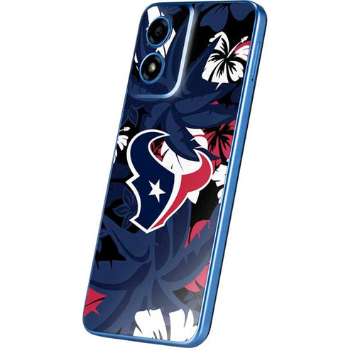 NFL Houston Texans Tropical Print Moto G Play 4G (2024) Skin