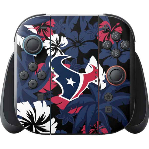 NFL Houston Texans Tropical Print Nintendo Switch 2 (2025) with Joy-Con Skin
