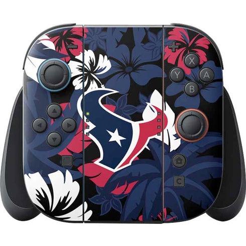 NFL Houston Texans Tropical Print Nintendo Skins