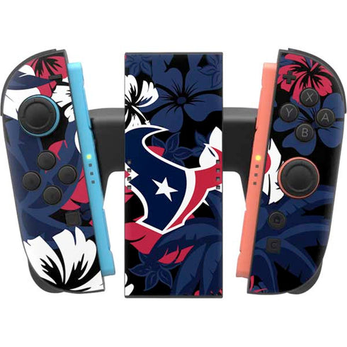NFL Houston Texans Tropical Print Nintendo Switch 2 (2025) Joy-Con Controller Skin