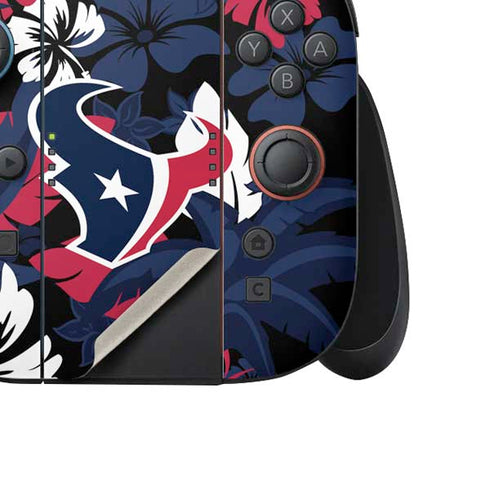 NFL Houston Texans Tropical Print Nintendo Switch 2 (2025) Joy-Con Controller Skin