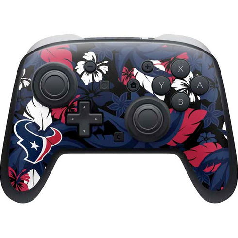 NFL Houston Texans Tropical Print Nintendo Switch 2 (2025) Pro Controller Skin