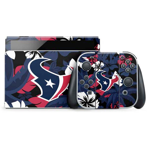 NFL Houston Texans Tropical Print Nintendo Skins