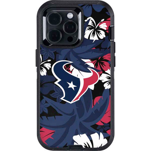 NFL Houston Texans Tropical Print Otterbox Defender iPhone Skin