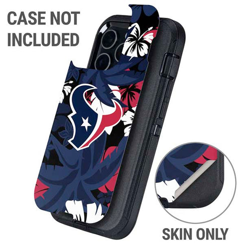 NFL Houston Texans Tropical Print Otterbox Defender iPhone Skin