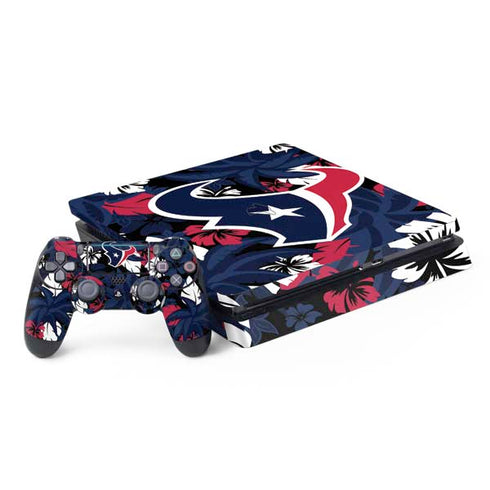 NFL Houston Texans Tropical Print PlayStation PS4 Skins