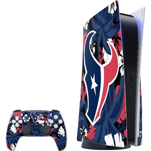 NFL Houston Texans Tropical Print PlayStation PS5 Skins
