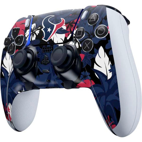 NFL Houston Texans Tropical Print PS5 DualSense Edge Pro Controller Skin