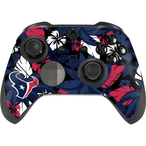 NFL Houston Texans Tropical Print Xbox Elite Wireless Controller Series 2 Skin